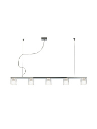 Cubetto D28 5 luci Transparent Fabbian Cubetto Подвесной светильник