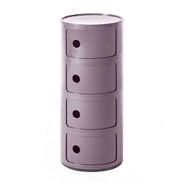 0498520 Kartell Componibili комод с четырьмя отделениями круглый пластиковый