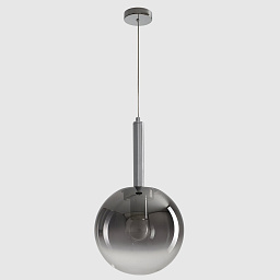 ECLIPSE SP1 D200 CHROME Crystal Lux ECLIPSE подвесной светильник с дымчатым стеклянным плафоном и металлическим креплением