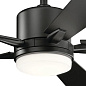 52" Lucian Elite Fan Satin Black люстра-вентилятор 330000SBK Kichler — фото 2