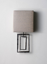 Bronzed shown with 6 Open Back Rectangle in Whisper Silk Linen with Cream card lining