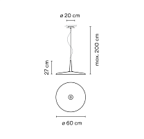Skan,Pendant Terra Red 2700K,1-10V PUSH