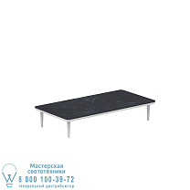 STYLETTO LOUNGE 140 СТОЛ БЕЛАЯ КЕРАМИЧЕСКАЯ СТОЛЕШНИЦА NERO MARQUINA Royal Botania