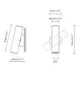 TUBE W OLIVE; TUBE W CORTEN LED 4,5W 546lm 250mA 12 x 13 x 26 cm; TUBE W BLACK 3000K CRI≥90 230V VOL 0,004 m³; TUBE W WHITE
