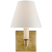 Evans Single Arm Sconce натуральная латунь с перкальным абажуром