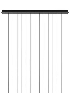 R08L11 2000 Lodes Sky-Fall LINEAR-TRACK FOR CLUSTERS LONG 150CM MATT BLACK CE Основание подвесного светильника черный