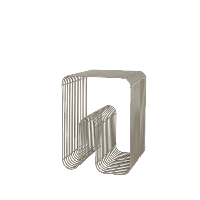 503300044081 CURVA AYTM Табурет из металла цвета тауп