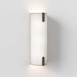 1469001 Astro lighting Elba настенный светильник с вертикальным плафоном из белой ткани с бронзовыми вставками