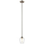 Valserrano 7.75" Mini Pendant with Clear Seeded Glass Nickel подвесной светильник 44380NICS Kichler