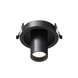 C048CL-01-GU10-B Maytoni Focus встраиваемый потолочный светильник черного цвета с узким лучом света
