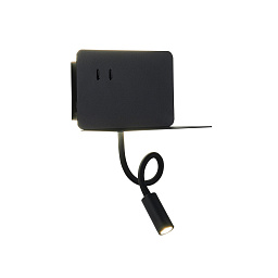 SL1576.401.02 ST-Luce Pinaggio настенное бра с гибкой штангой для чтения и прямоугольным основанием