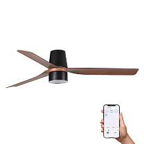 PUNT TUB TEK M Black/walnut fan 4000K TUYA 0-10V