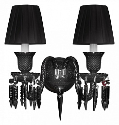 10210/2W Black Loft It Zenith настенное бра с двумя черными абажурами