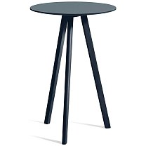CPH 20 Ø70 см, столешница линолеум Smokey blue / каркас темно-синий дуб, лак на водной основе