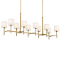Ali 56.5" 10 Light Linear Chandelier Brushed Natural Brass люстра 52503BNB Kichler — фото 6