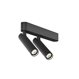 MATCH SURFACE 2.0 Jet Black Wever Ducre Match двойной накладной настенный светильник черный