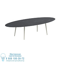 STYLETTO СТАНДАРТНЫЙ ОБЕДЕННЫЙ СТОЛ 320X140CM ГРИБОВЫЕ НОЖКИ КЕРАМИЧЕСКАЯ СТОЛЕШНИЦА NERO MARQUINA Royal Botania