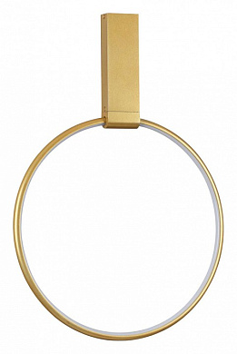 спот на штанге с круглым корпусом золотого цвета