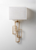 Decayed Gold shown with 13 Small Salperton Open Back Rectangle in Natural Linen with Cream Card lining
