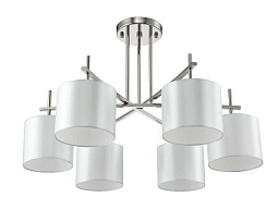 SERGIO PL6 NICKEL Crystal Lux SERGIO люстра с металлическим корпусом никелевого оттенка и текстильными абажурами