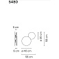 548015/11 Vibia Puck wall art Двойной настенный светильник 58 - 5480 — фото 1