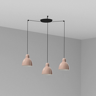 подвесной светильник розовый 7 плафонов