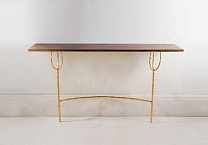 Gold with French Polished Wood top