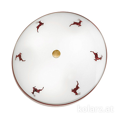 потолочный светильник круглой формы с белым плафоном