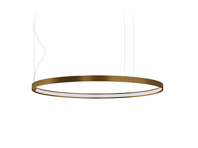 подвесной светильник кольцевой формы с золотистой окантовкой