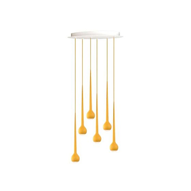 FAW2-360-08 Grau Falling sun CHANDELIER SIX SUN ORANGE подвесной светильник оранжевый