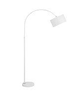 White Fabric Shade White Marble Base LED E27 1x12 Watt 100-240 Volt IP20 Bulb Excluded L: 90 H: 180 cm Cable L: 180 cm