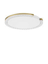 Triac Dimmable Gold Aluminium, Acrylic & Prismatic Lens LED 21Watt 220-240Volt 1365Lm IP20 3000K D:46 H:4 cm