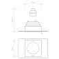 1248020 Trimless Square Adjustable Astro lighting регулируемый встраиваемый светильник матовый белый — фото 2