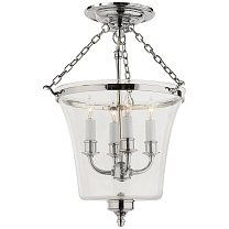 Sussex Semi-Flush Bell Jar Lantern полированный никель