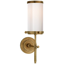 Bryant Bath Sconce полированная старая латунь с белым стеклом