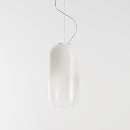 1405220A Artemide Gople подвес с продолговатым стеклянным плафоном молочного цвета
