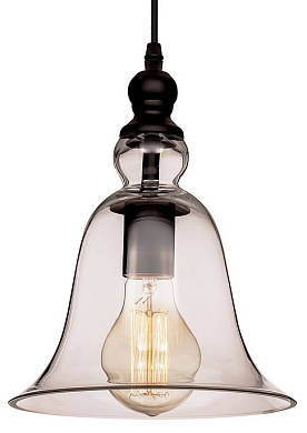 LOFT1812 Loft it Glass bell подвесной светильник, 60Вт, черный