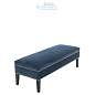 111482 Bench Truman roche blue velvet Eichholtz