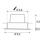 SLV 1003065 NEW TRIA 68 ROUND CS светильник встраиваемый 12Вт с БП и LED 2700К