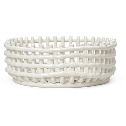 1104263533 Ferm Living Ceramic керамическая декоративная чаша для стола с ажурной структурой