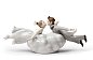 Фарфоровая статуэтка жениха и невесты на облаке Wedding in the Air Lladro 01009366 — фото 4