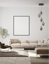 Triac Dimmable Matt Black Metal Base & Smoky Glass LED 30Watt 220-240Volt 1190Lm IP20 3000K D:35.3 H:200 cm