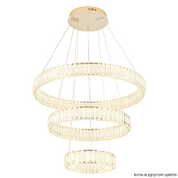 MUSIKA SP150W LED GOLD Crystal Lux MUSIKA подвесная люстра с тремя хрустальными кольцами в золотом оттенке