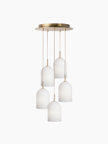 Подвесной светильник Heathfield 5 Light Cluster — Рэй; Сатиновая латунь
