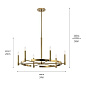 Tolani 6 Light Chandelier Brushed Natural Brass люстра 52427BNB Kichler