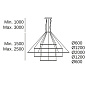 CF4F-00A9AZOU05 подвесной светильник Leds C4 Circular Outward 5 Rings (ø600 ø1200 ø2000 ø1200 ø600) черный — фото 1