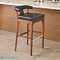 Moderno Bar Stool-Black Marble Leather Global Views стул