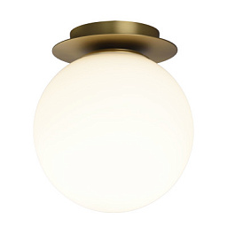 P3946080O ACB Iluminacion Parma потолочный светильник сферической формы, корпус золото, опаловый плафон, IP44