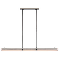 Precision Large Linear Chandelier полированный никель с белым стеклом