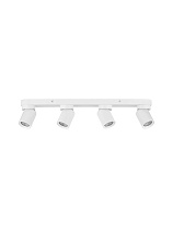 Sandy White Aluminium LED GU10 4x10 Watt 100-240Volt IP20 bulb excluded L: 60 W: 6.5 H: 12.5 cm